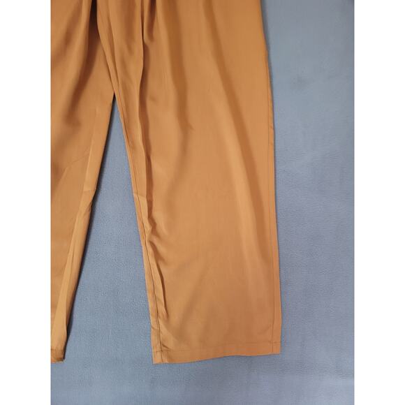 TEREA Womens Lexie Pleated Front Pants Pockets Wide Leg Adobe Trousers Large - Picture 6 of 8